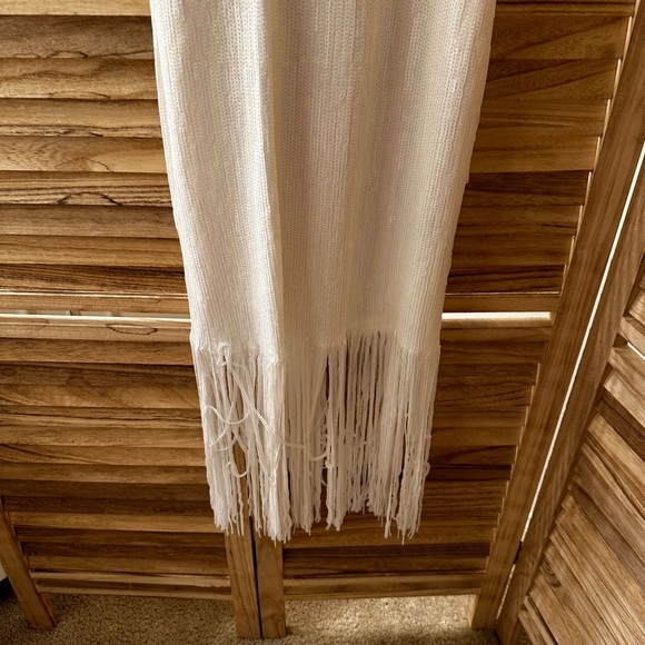 J Crew Collection White Fringe Sheath Dress with Sequins Size 2 - Picture 6 of 8